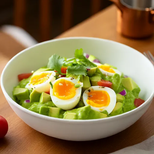 Salada de Ovo e Abacate