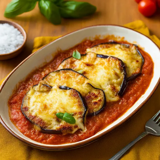 Parmesana de Berenjena Con Salsa Casera Fácil