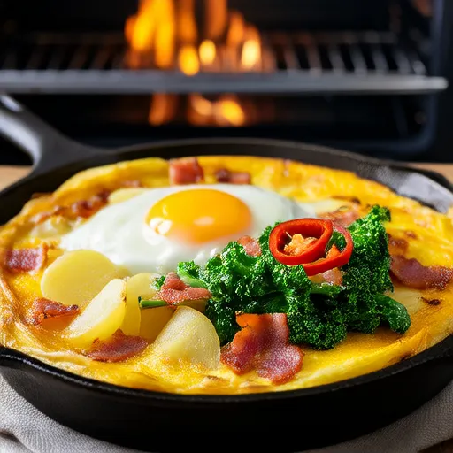 Bacon und Kartoffel-Frittata mit Grün