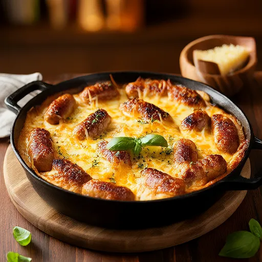 Запеченные равиоли с итальянской колбасой