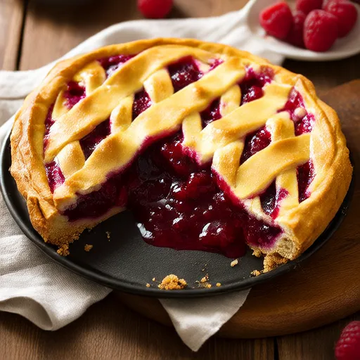 พายรูบาร์บ-ราสเบอร์รี่โดยบังเอิญของทีนี่