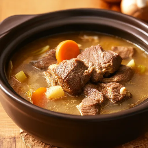 Kelly's Slow Cooker Beef, Mushroom, and Barley Soup