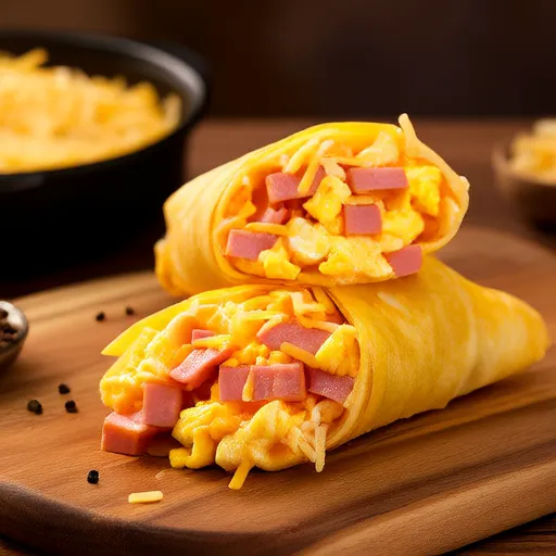  quesadillas แฮม ไข่ และชีส