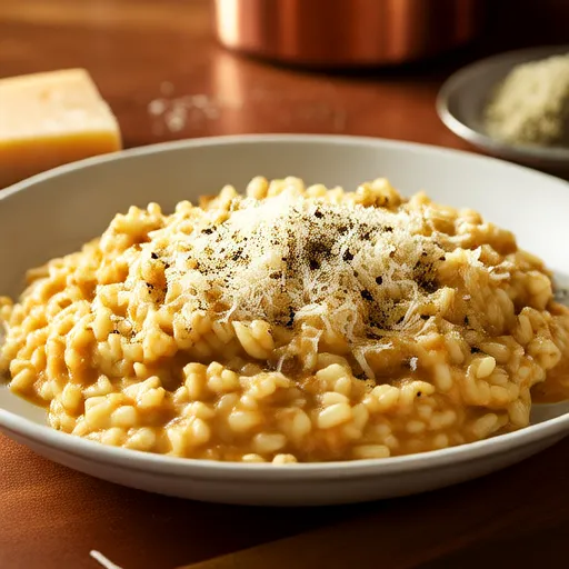 Pilaf de Arroz Arbóreo com Parmesão e Pimenta-do-Reino