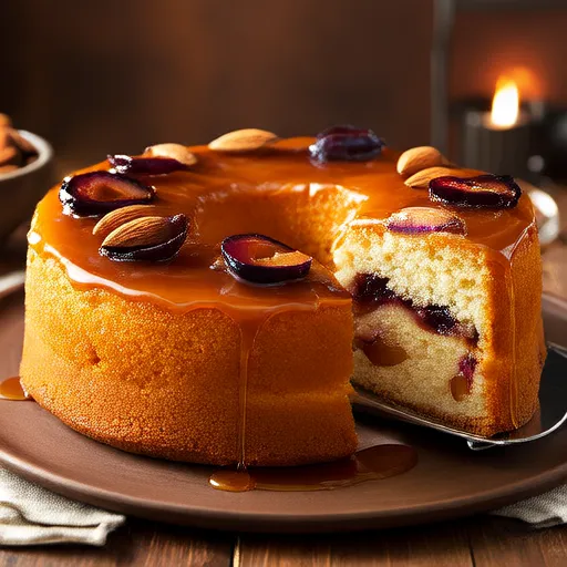 Pflaumen-Mandel-Kuchen mit Umkehrung