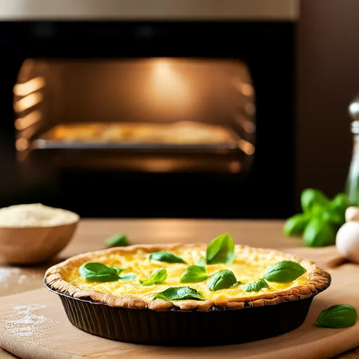 Tampas de Portabella de Quiche de Espinafre com Ervas