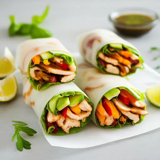 Rollos de Verano con Ensalada de Pollo