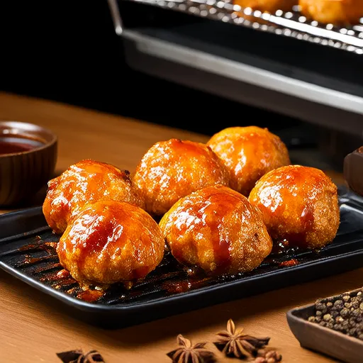 Bakso Kalkun dalam Saus Mustard Maple-Bourbon