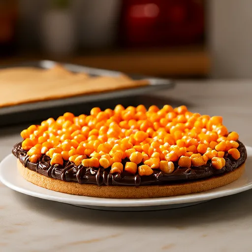 Gigitan Pretzel Cokelat-Permen Jagung