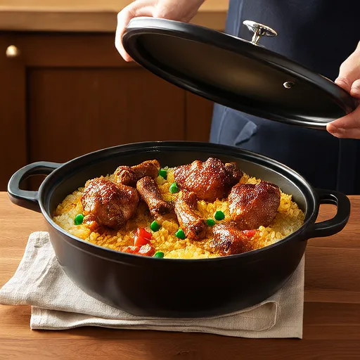 Pressure Cooker Paella with Chicken Thighs and Smoked Sausage