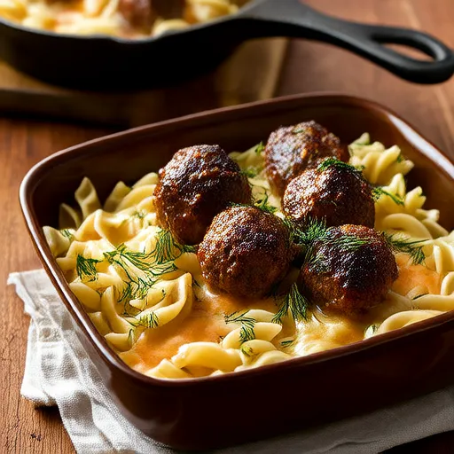 Swedish Meatball Pasta Bake