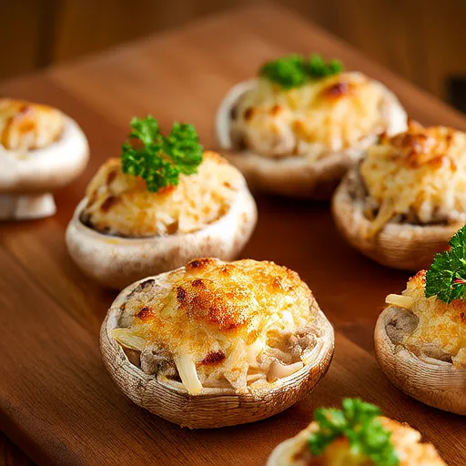 Идеальные грибы, фаршированные крабовым мясом