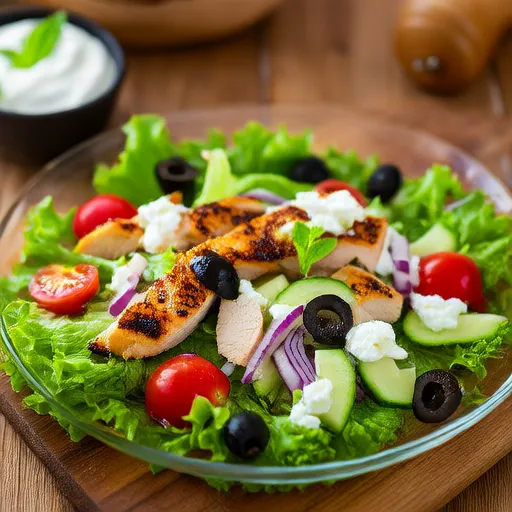 Salad Yunani dengan Ayam