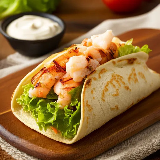 Grilled Shrimp Caesar Wraps