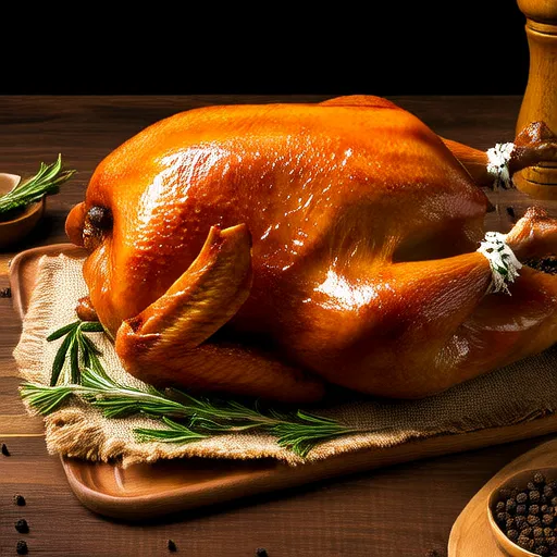 Salmuera de pavo con pimienta, arce y tomillo