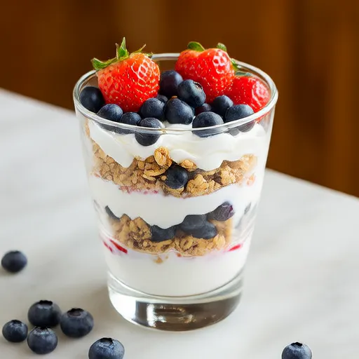 Parfait aux fruits croustillant