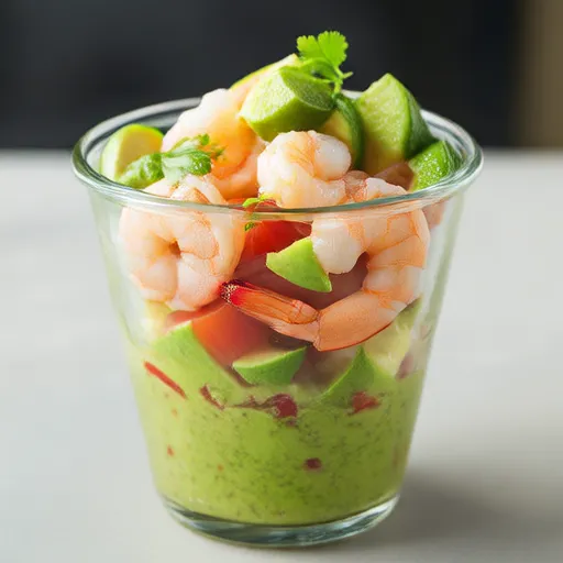 Ceviche de Camarão com Abacate
