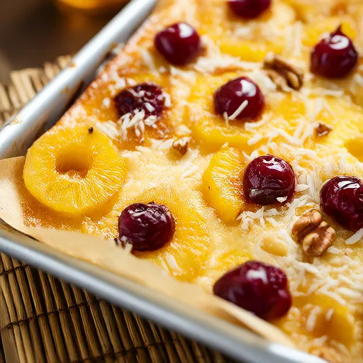 Featured image of Pineapple Upside-Down Cheesecake from CookPal AI thumbnails. Pineapple Upside-Down Cheesecake image