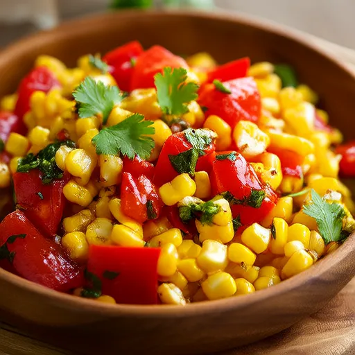 Insalata di Mais e Peperoni Rossi Arrostiti