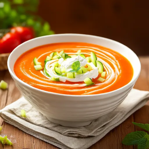 Sopa Fría de Tomate y Pepino