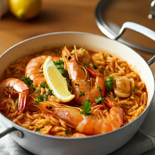 Orzo au scampi de crevettes Instant Pot®