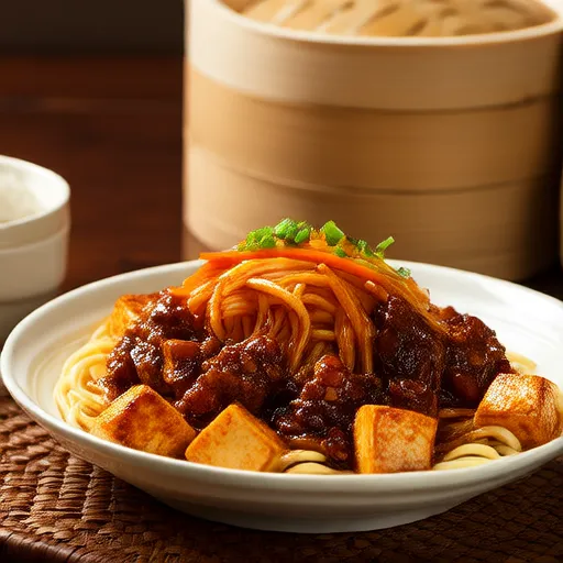 焦糖蘋果豆腐炒麵