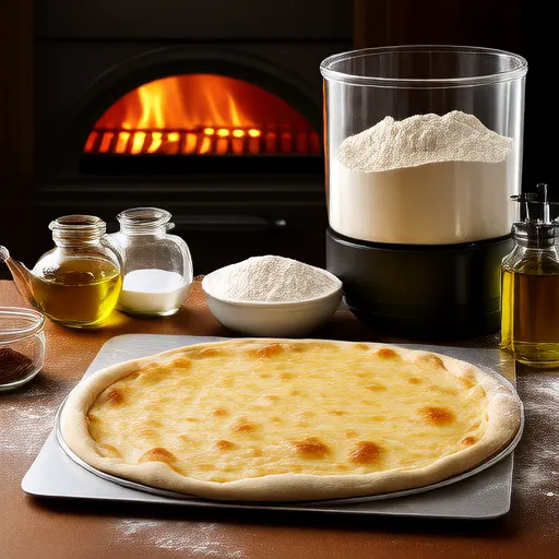Impasto per pizza sottile con macchina per il pane