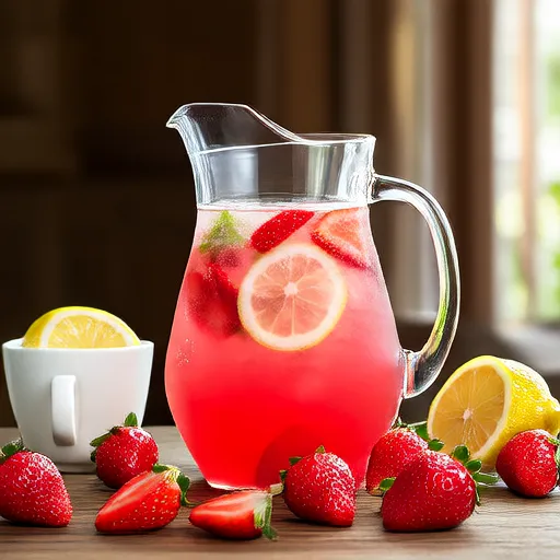 Einfache Erdbeer-Zitronenlimonade
