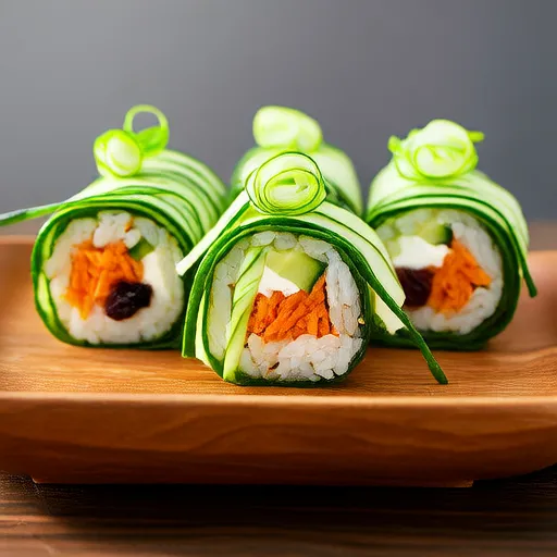 Mini rouleaux de concombre façon sushi