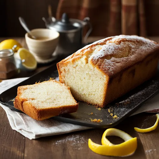 Altmodischer Zitronen-Pfundkuchen