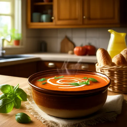 Zuppa di Zucca Butternut e Pomodoro in Pezzi