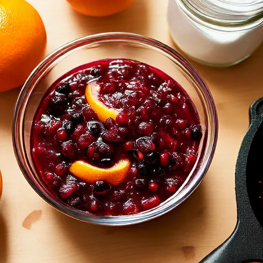 Salsa Fresca di Mirtillo Rosso e Arancia