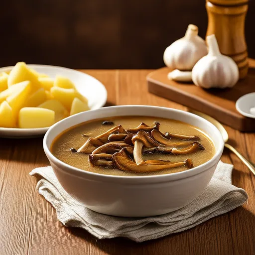 Roasted Mushroom and Sunchoke Bisque