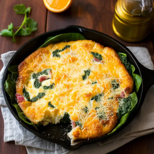 Bacon, Cheddar and Spinach Strata