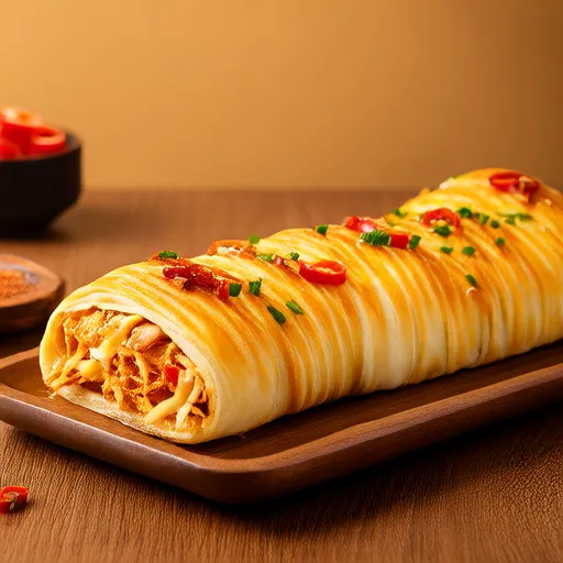 Rolinhos de Pizza de Frango com Molho Picante