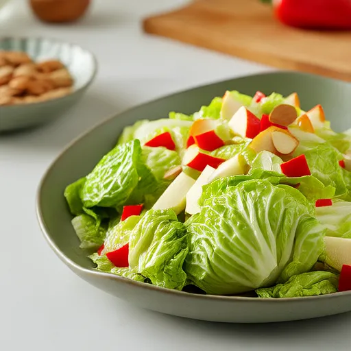 Salad bắp cải táo và ớt chuông