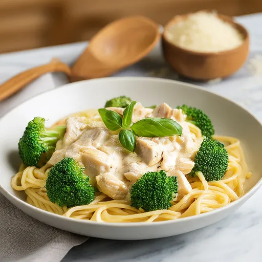Facile pollo e Alfredo di broccoli