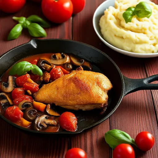 Chicken Cacciatore with Creamy Mashed Potatoes