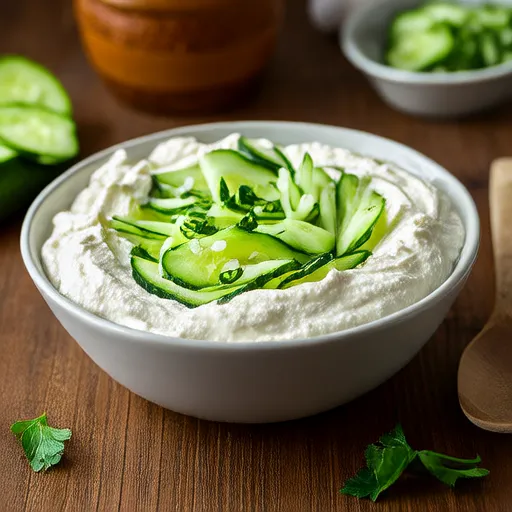 Salsa di cetrioli allo yogurt e formaggio cremoso