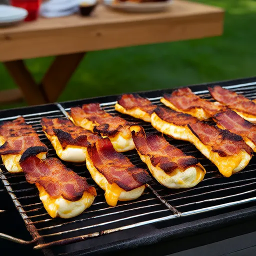 Enroladinhos de Jalapeño com Bacon Grelhados