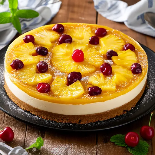 Featured image of Hawaiian Pineapple Upside-Down Cake from CookPal AI thumbnails. Hawaiian Pineapple Upside-Down Cake image