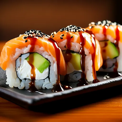 Spicy Crunchy Salmon Roll with Avocado