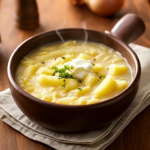 Soupe à l'oignon et à la pomme de terre
