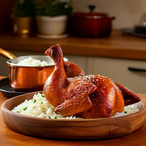 Gallinas de Cornualles con Relleno de Arroz