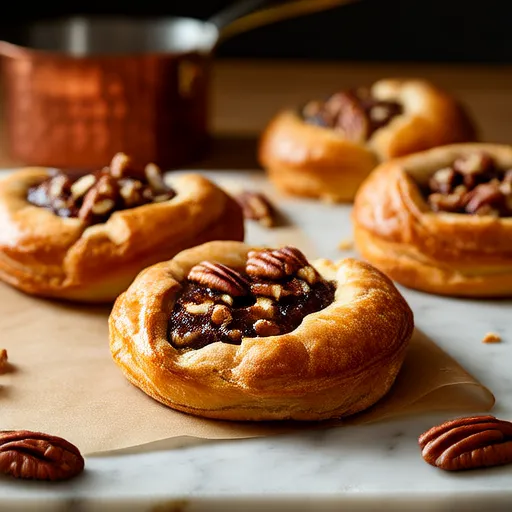 Mini Tortinhas de Noz-Pecã com Crosta de Croissant