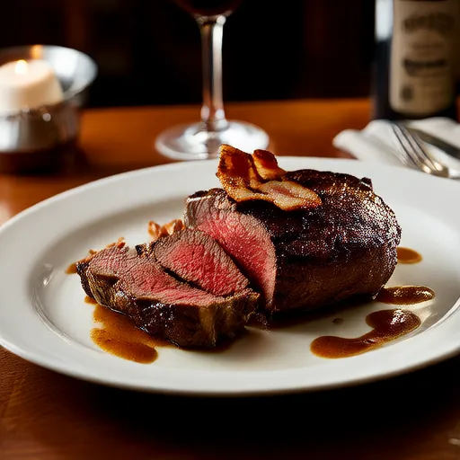 Filet Mignon with Bacon Cream Sauce