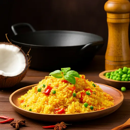 Cơm rang cà ri kiểu Thái chay