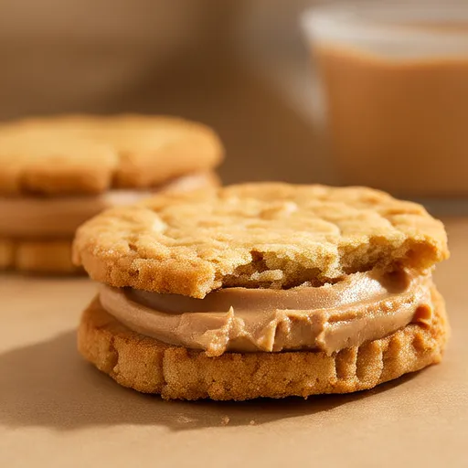 Biscotti Sandwich al Burro di Arachidi