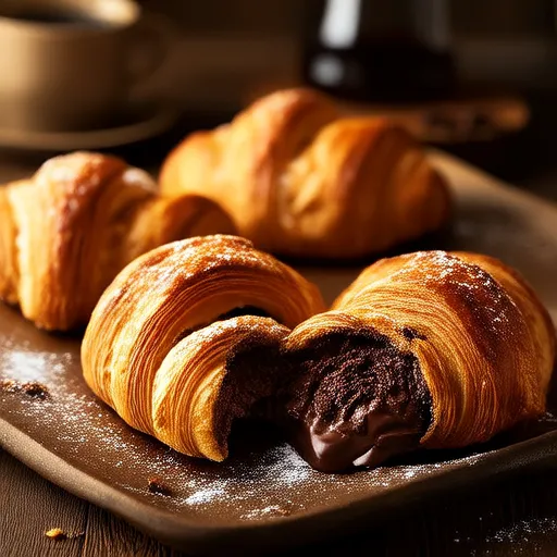 بان أو شوكولا (كرواسون بالشوكولاتة)