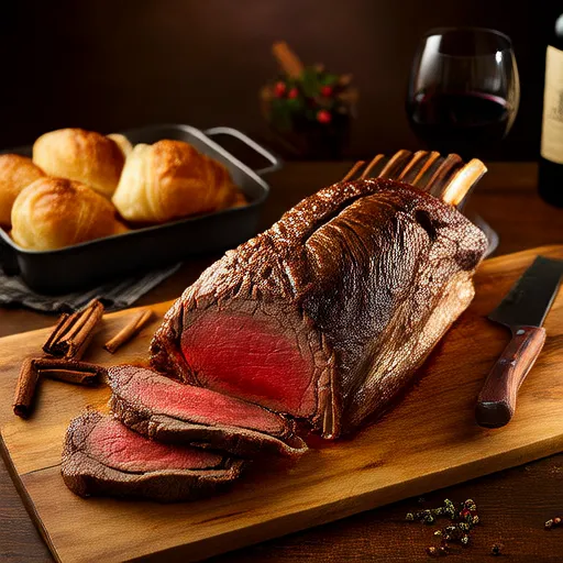 Prime Rib Au Jus con Pudding Yorkshire